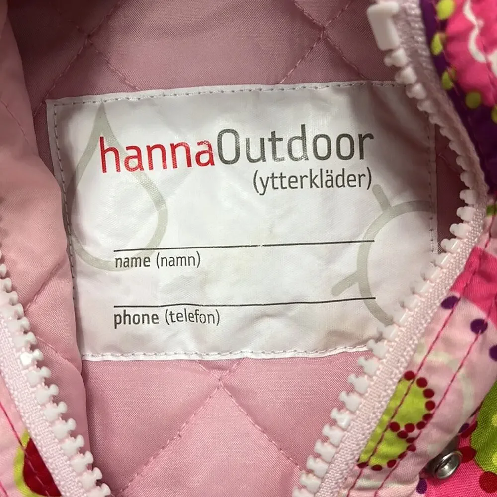 Hanna Andersson Pink Green‎ Floral Coat.